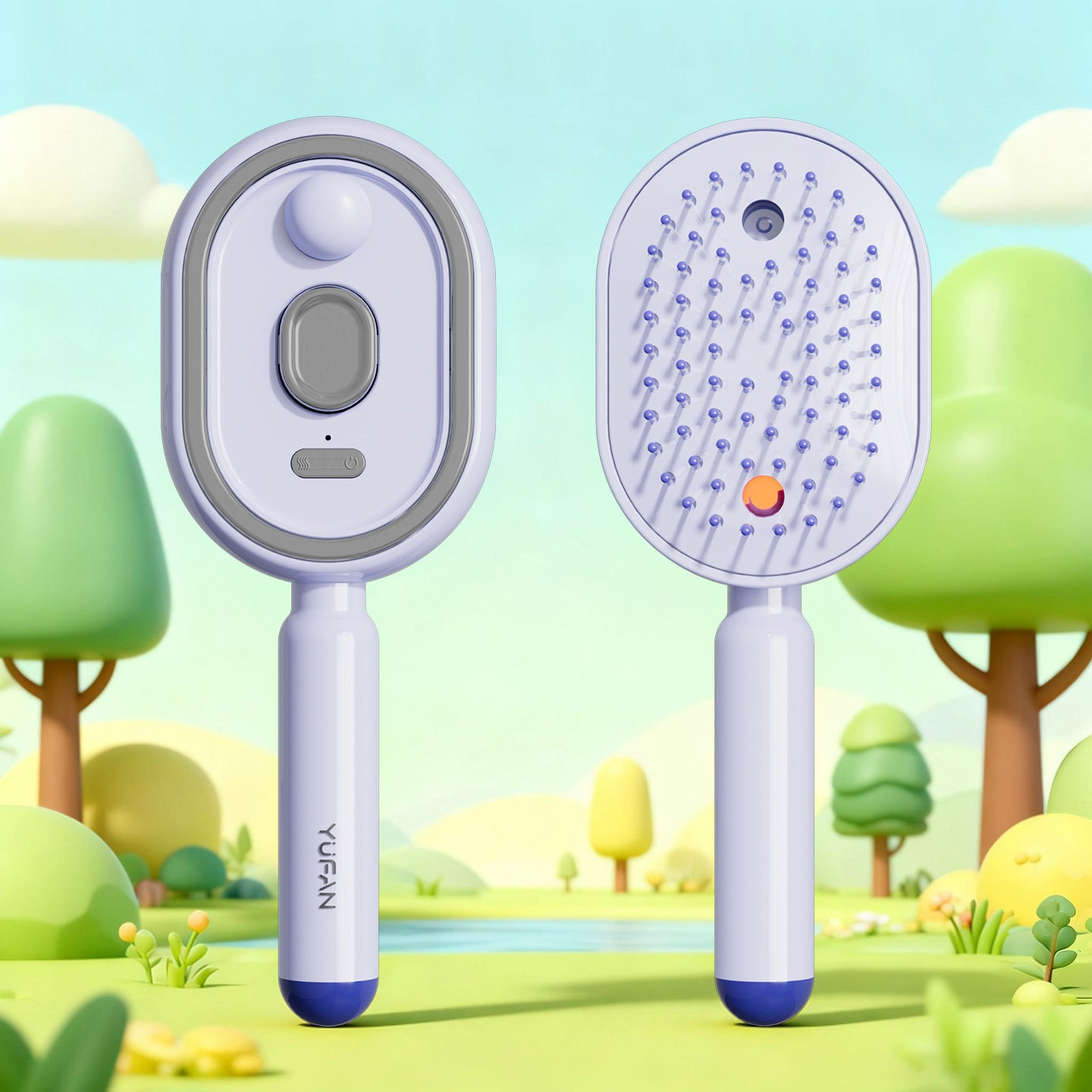 Electric Mist Hair Care Comb with Red Light and Self-Cleaning