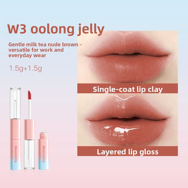 Mirror-like Shine Dual-ended Lip Gloss with Non-Transfer Formula