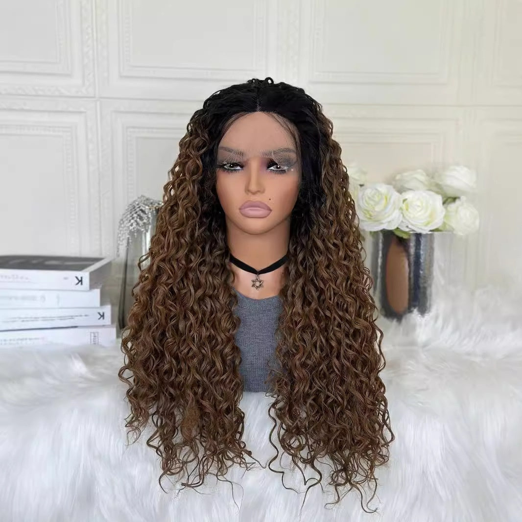 Synthetic Fiber Curly Wig (Various Colors)