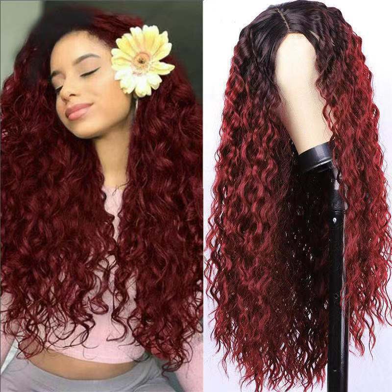 Synthetic Fiber Curly Wig (Various Colors)