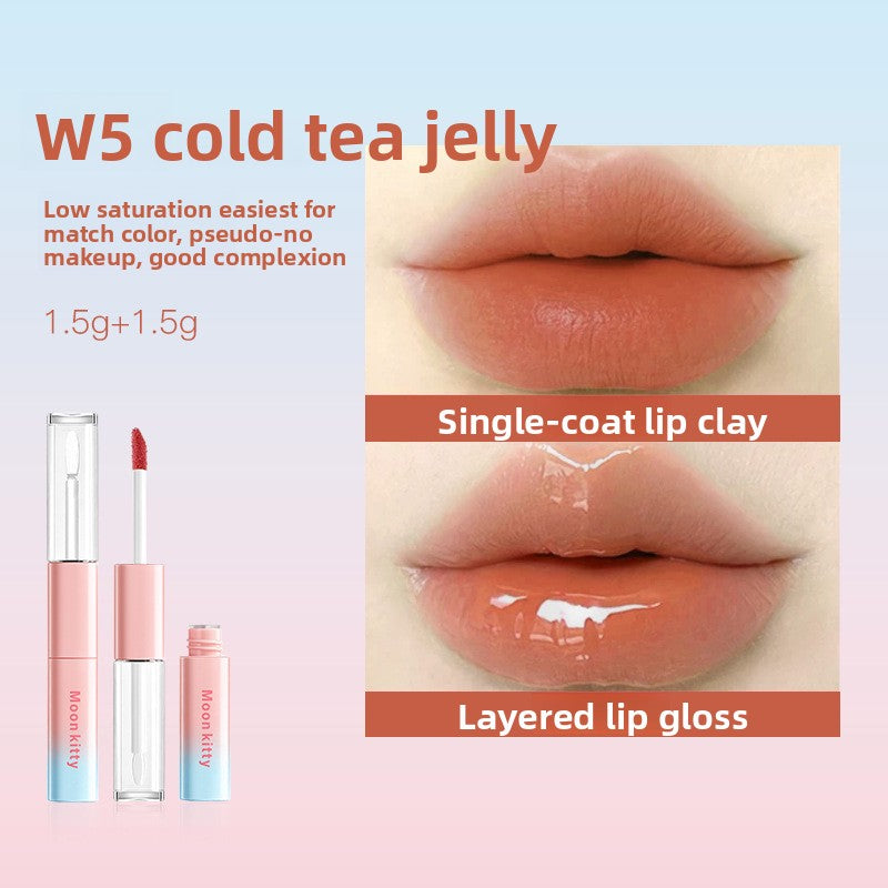 Mirror-like Shine Dual-ended Lip Gloss with Non-Transfer Formula