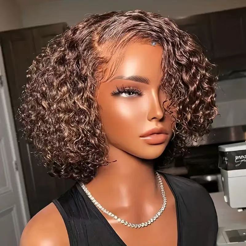 Short Curly Water Wave Synthetic Wig