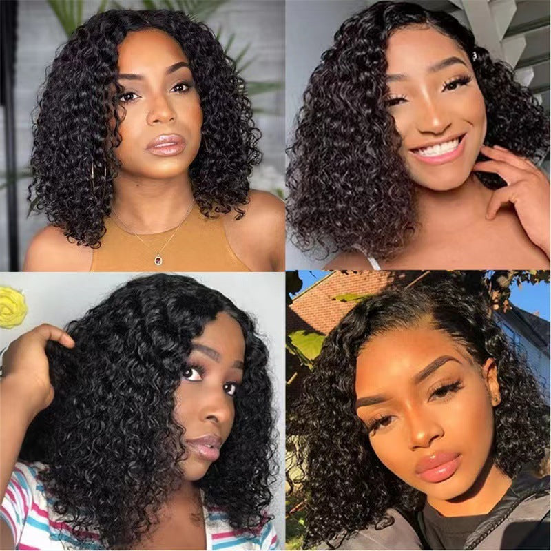 Short Curly Water Wave Synthetic Wig