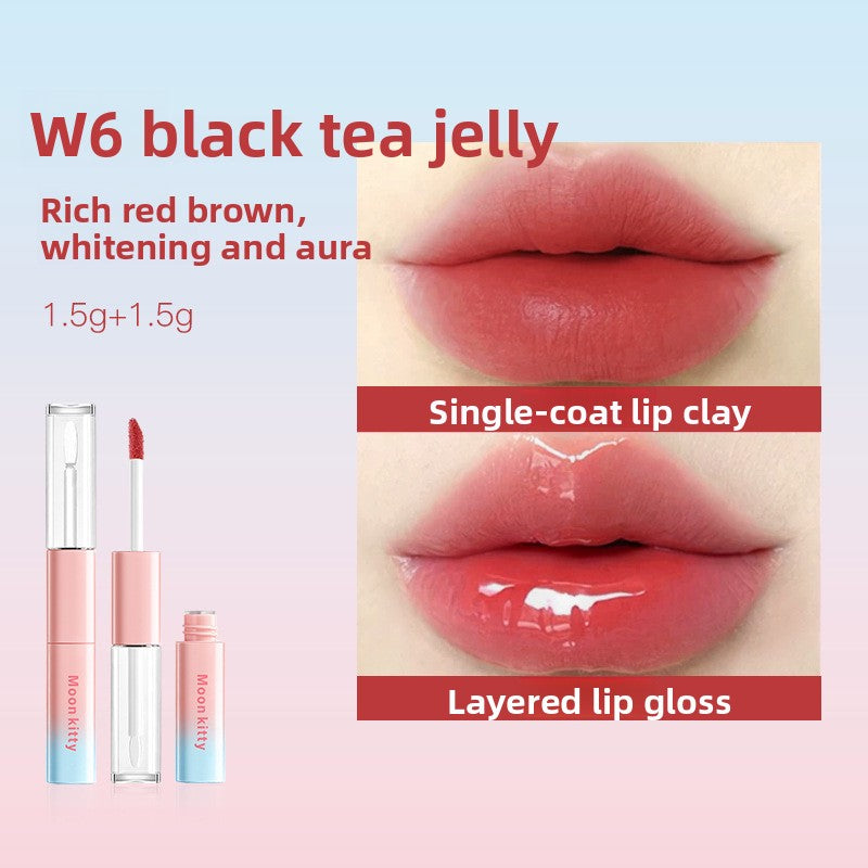 Mirror-like Shine Dual-ended Lip Gloss with Non-Transfer Formula
