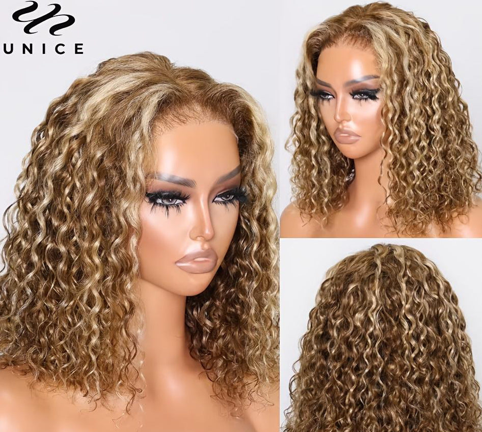 Short Curly Water Wave Synthetic Wig