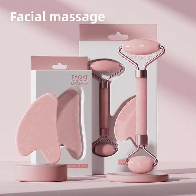 Facial Massage Double-Headed Roller with Gua Sha Tool
