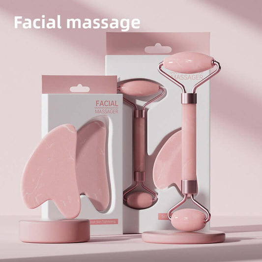 Facial Massage Double-Headed Roller with Gua Sha Tool