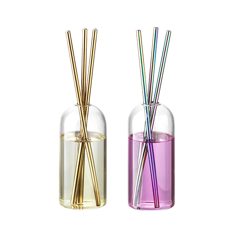 Glass Aromatherapy Bottle Candle Set with Smokeless Eternal Flames